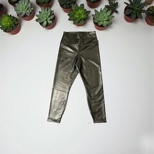 90 Degree by Reflex Women's Leatherette Super Hi Rise Ankle Length Leggings‎ XL